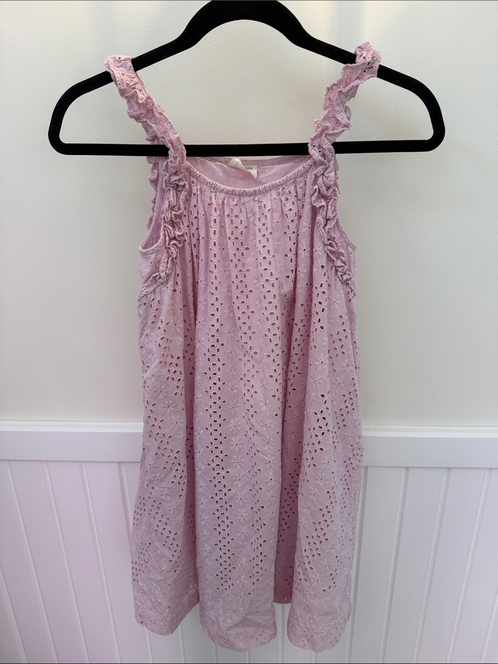 Crewcuts Lavender Eyelet Ruffle Strap Dress size 10